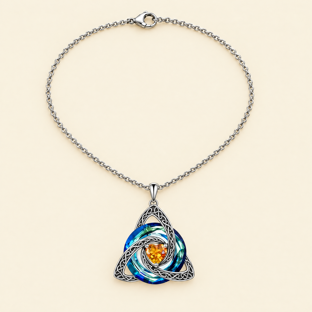 The Celtic Knot Birthstone Necklace