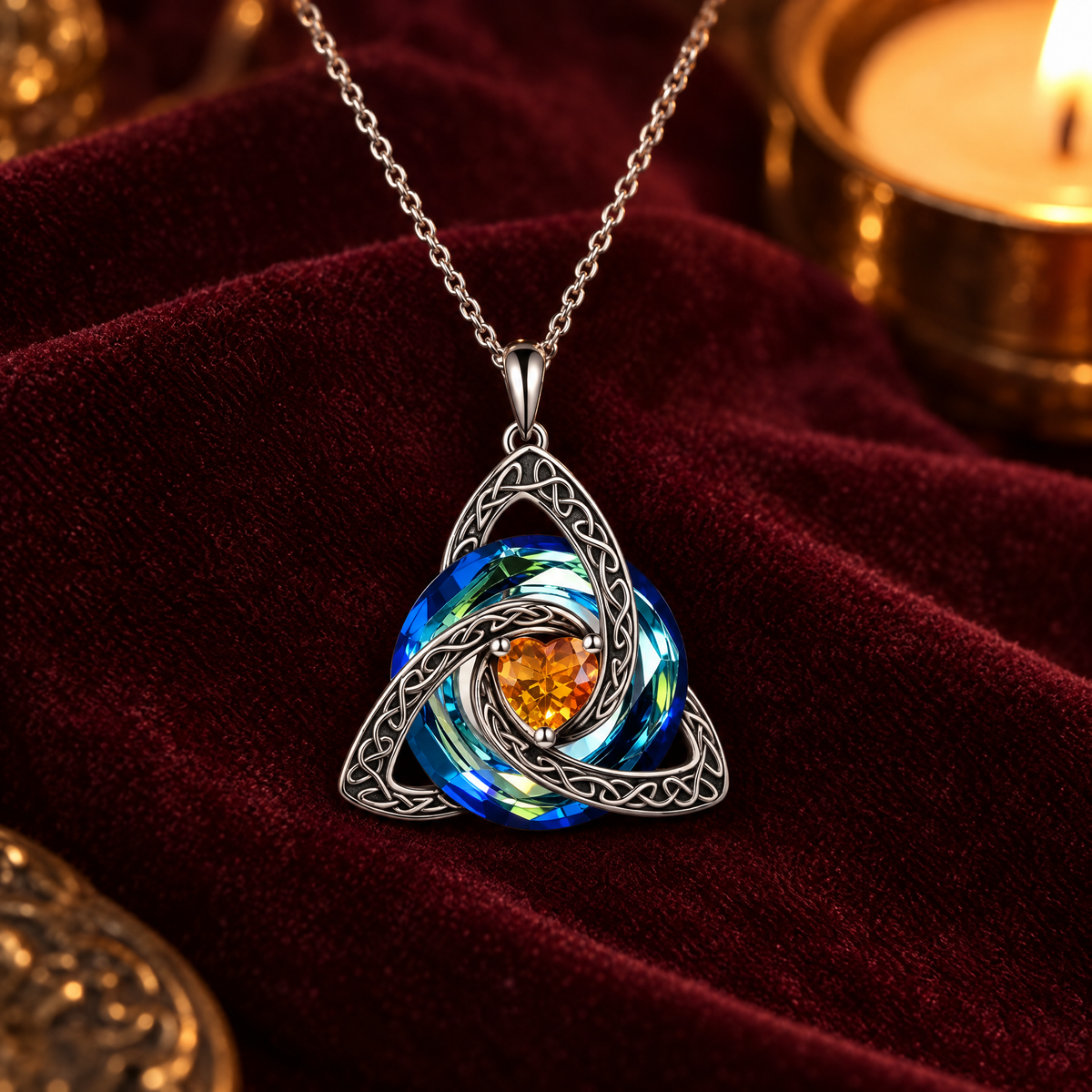 The Celtic Knot Birthstone Necklace