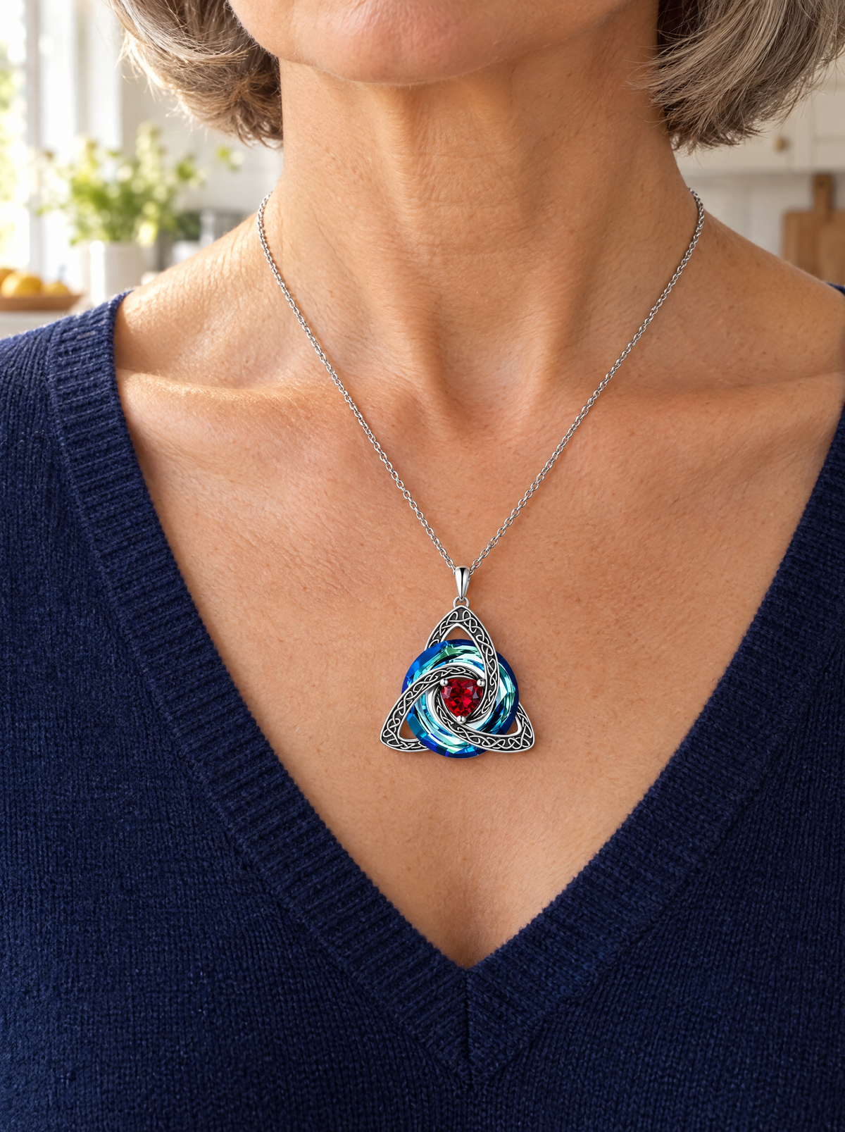 The Celtic Knot Birthstone Necklace